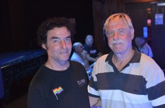 Peter Haines and Steve Jebb in front of the Sunday banquet
