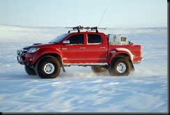 Toyota HiLux - first vehicle to reach the magnetic North Pole