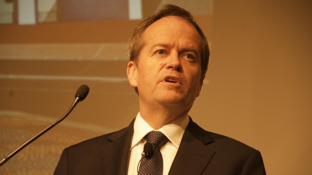 Bill Shorten presenting his keynote address at the ACL National Conference in Canberra. (Photo: David Alexander; Star Observer)