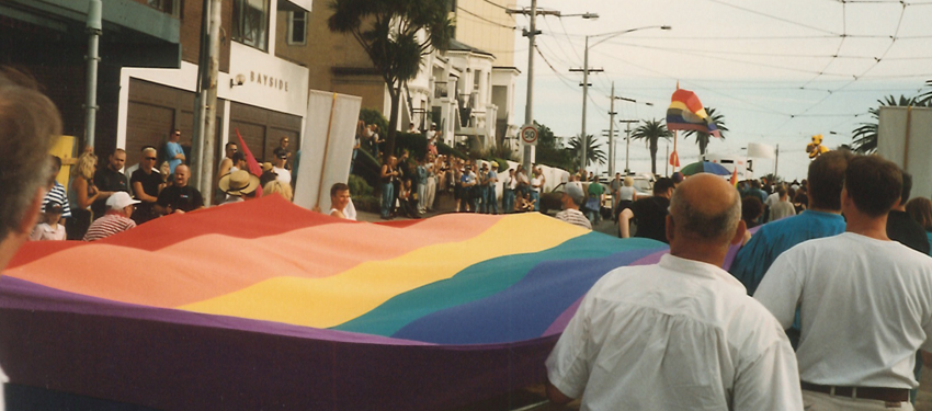 Pride March Victoria 1995 (Photo: Graham Willett; Source: Australian Lesbian and Gay Archives)