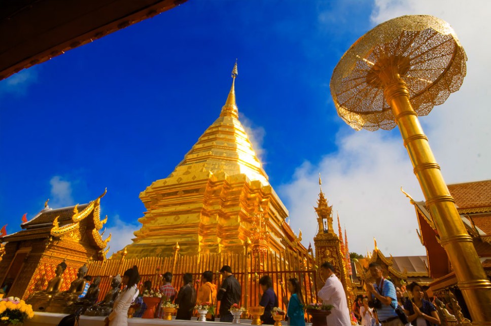 The temple of Doi Suthep is one of the most sacred sites in Thailand and a popular tourist attraction for visitors of Chiang Mai.(Image source: Pixshark)