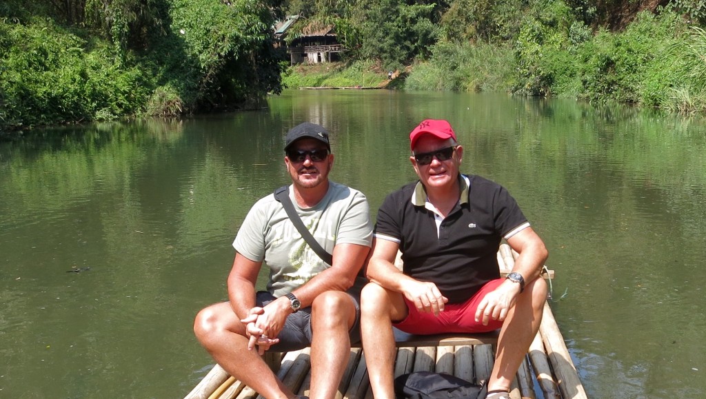 Gavin and John (the authors of this article) take the river rafting tour