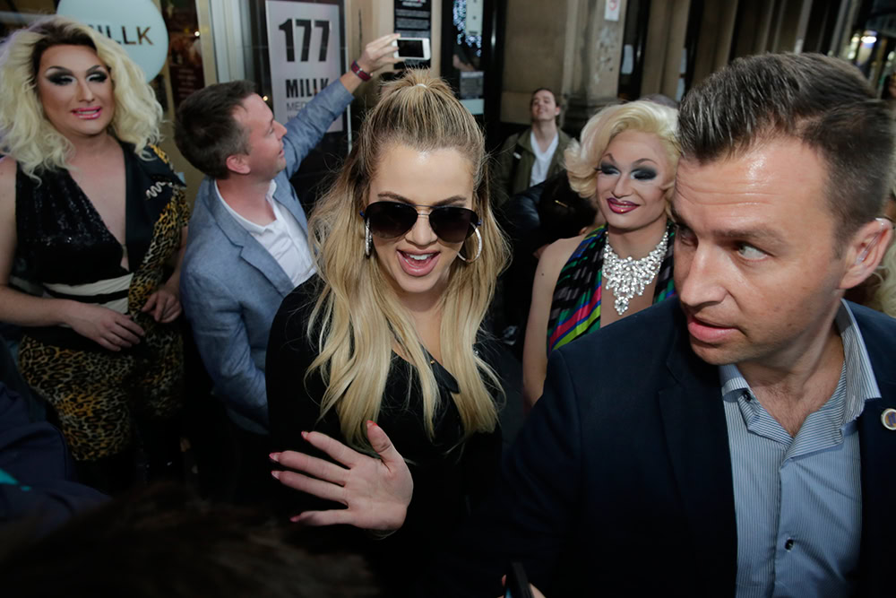 Khloe Kardashian leaving Sydney gay bar Stonewall Hotel (PHOTO: Ann-Marie Calilhanna; Star Observer)