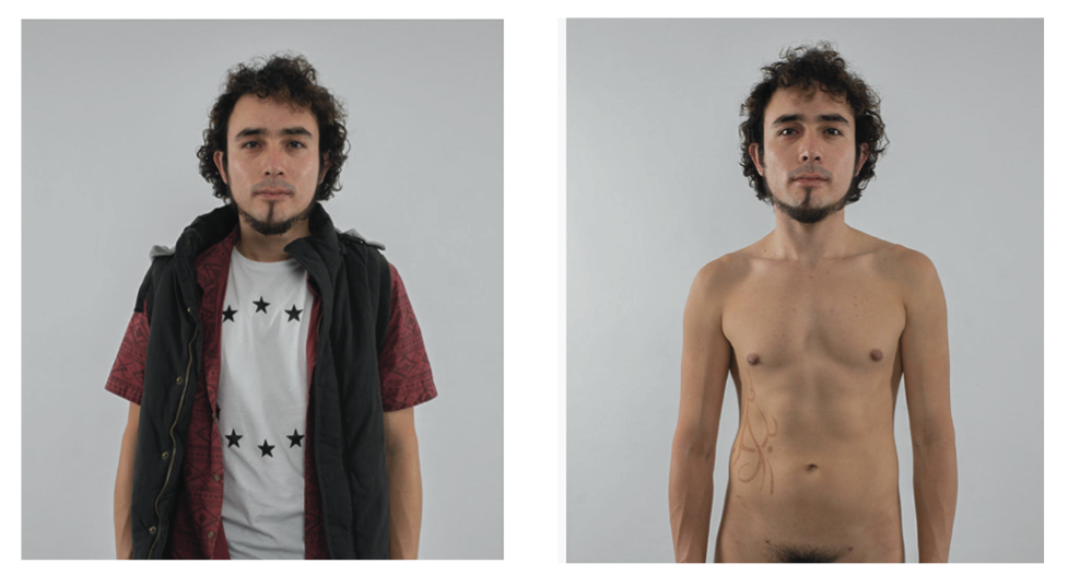 Ernesto Romo-Corella clothed/unclothed, 2015 by Rod Spark (My Reality, Embodied Diversity)