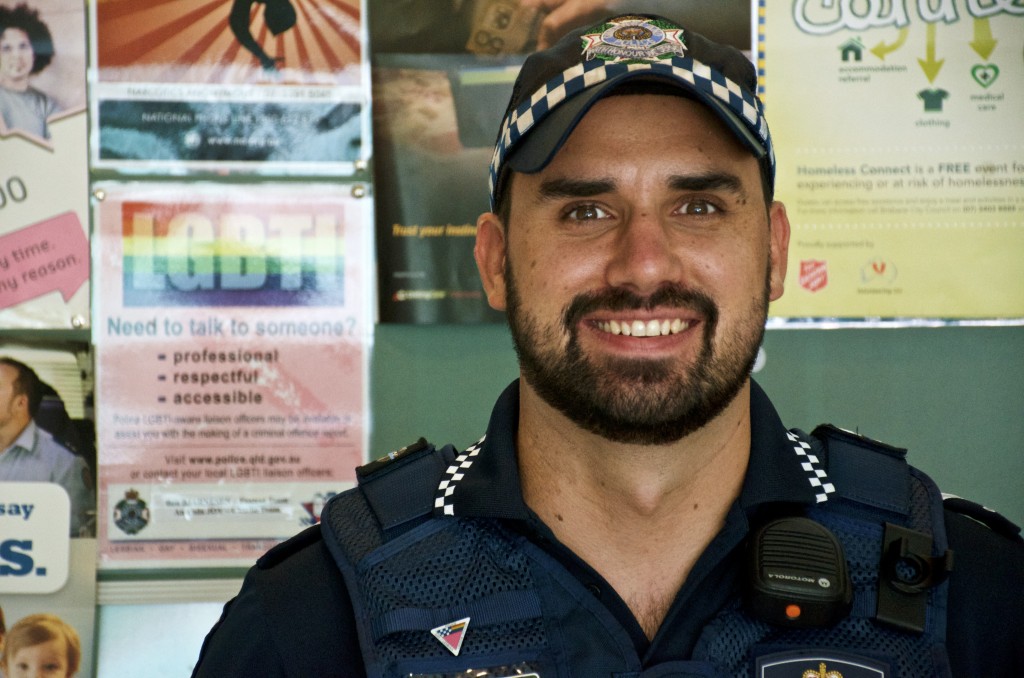 Senior Constable Ben Bjarnesen, one of the LGBTI liaison officers for the Fortitude Valley police precinct in Brisbane.