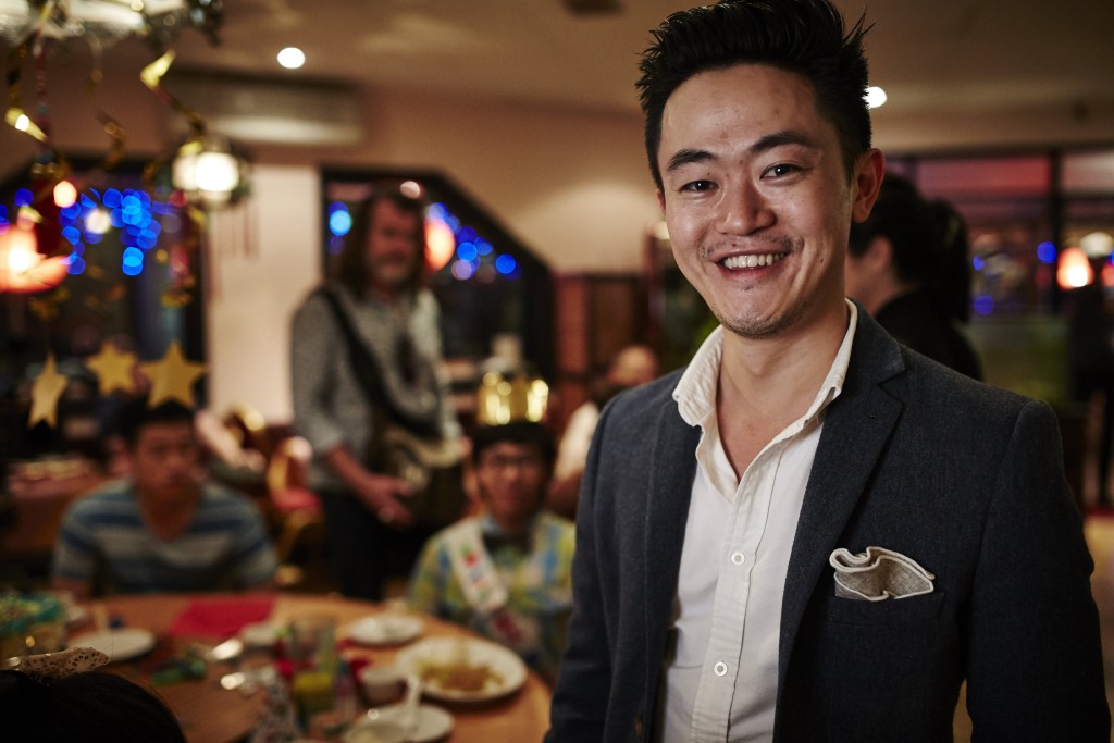 Benjamin Law on the set of the SBS TV show, The Family Law.