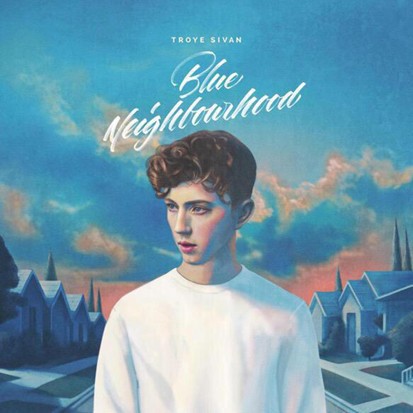 The cover of Troye Sivan's debut album 'Blue Neighbourhood'