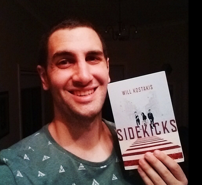 Will Kostakis with his recently-released nove 'Sidekicks'. (Image source: Twitter via @willkostakis)