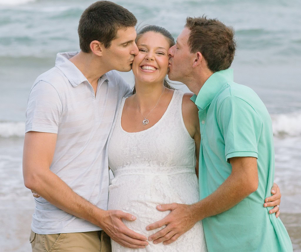 Jon and Justin with their surrogate Shannon.