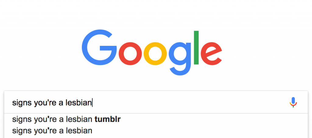 google signs lesbian