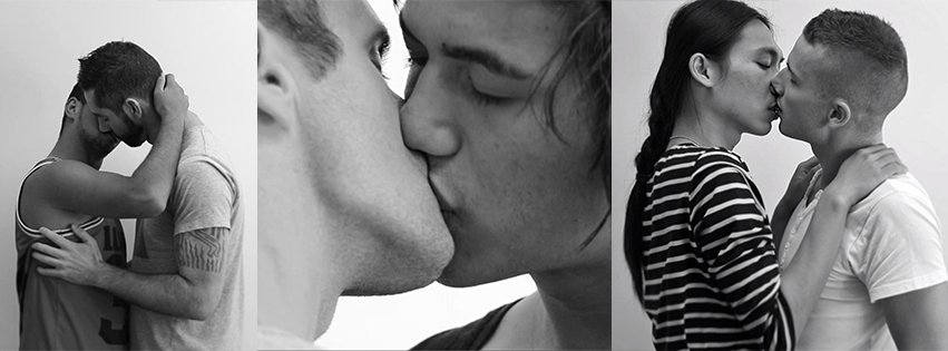 Gay strangers kiss for online video