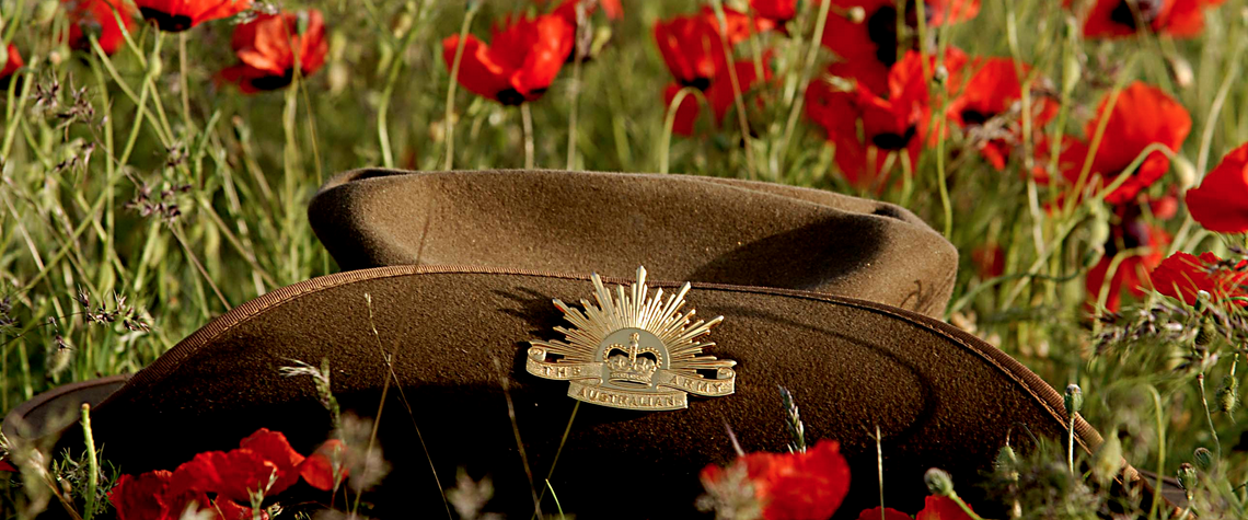 Anzac Day poppies hat defence force