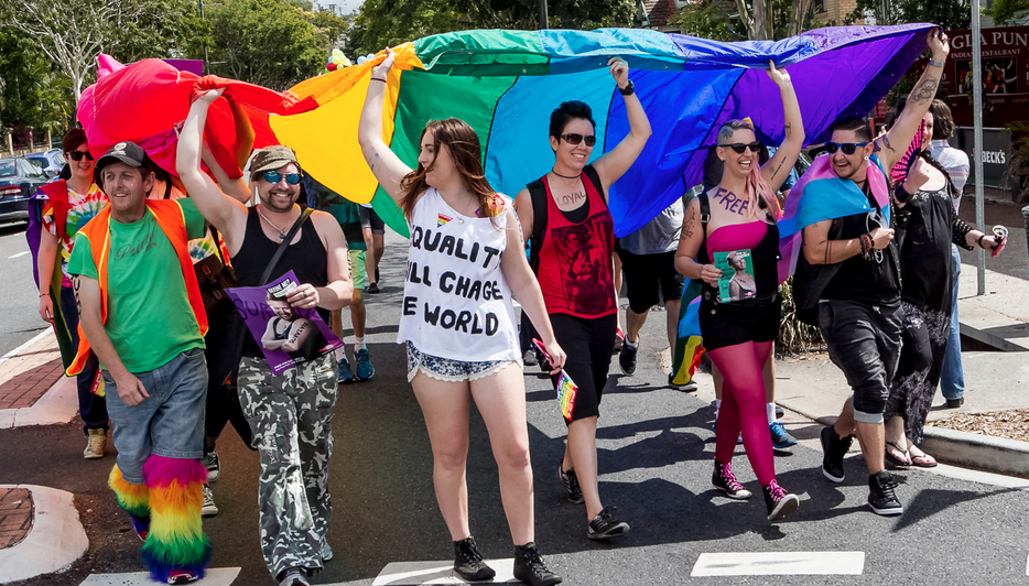 Brisbane Pride Festival takes on labels at rally and Fair Day