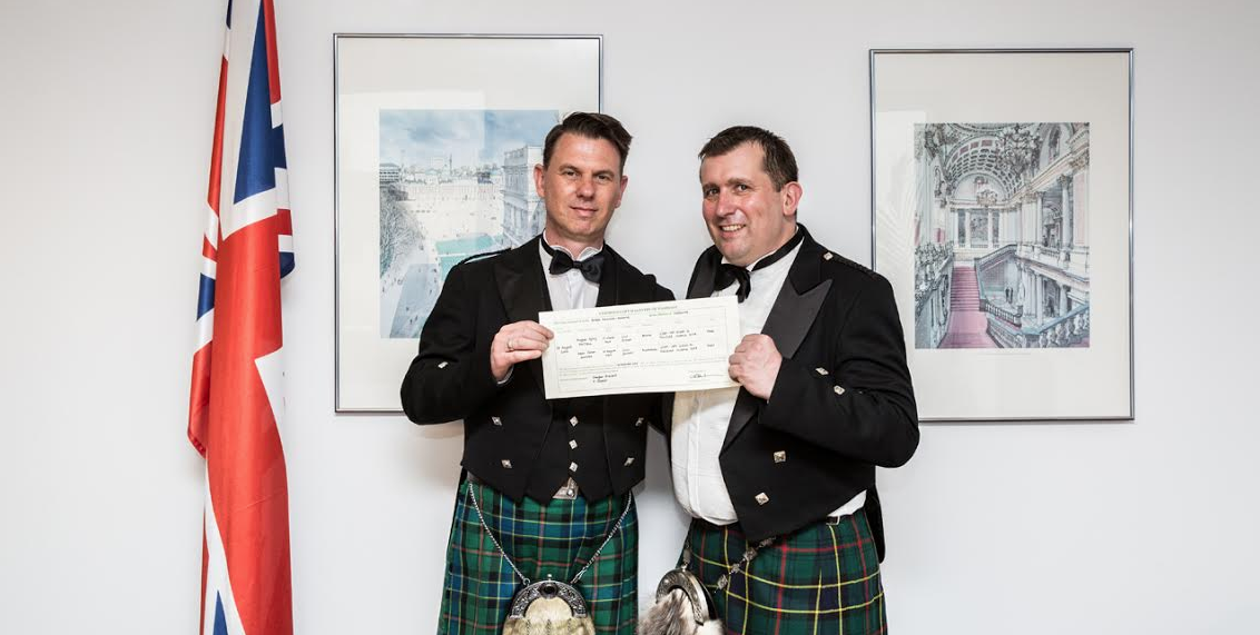 Australian gay couple first to marry under new Scottish laws