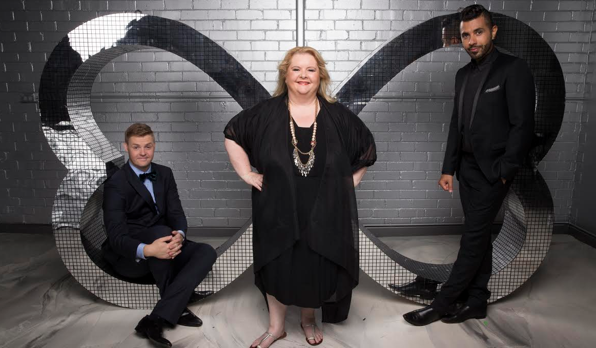 Magda Szubanski joins Tom Ballard and Patrick Abboud to host Mardi Gras TV show