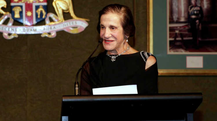 Former NSW Governor Dame Marie Bashir speaking at the launch of Out for Australia. (Photo: Ann-Marie Caililhanna; Star Observer)