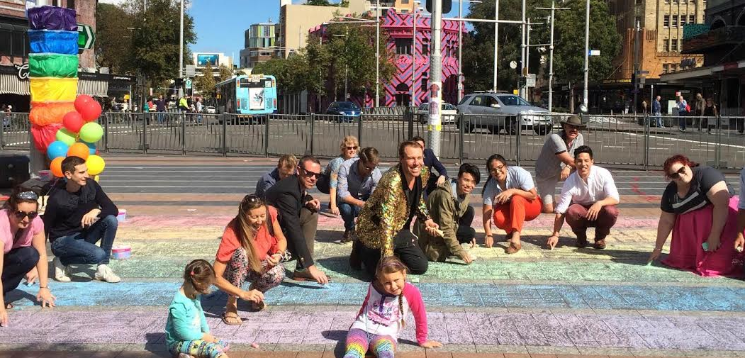 Rainbows still “relevant” says DIY chalk crossing founder