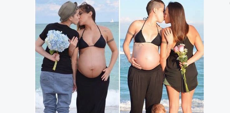 Lesbian couple’s family photo goes viral on social media
