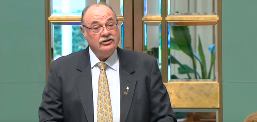 Leichhardt federal Coalition MP Warren Entsch introduces his cross-party marriage equality bill in the House of Representatives this morning.