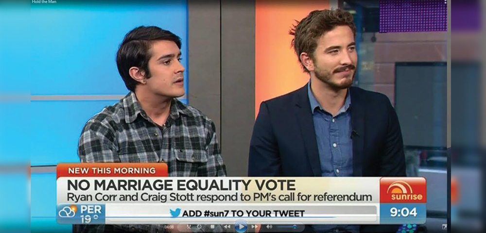 Holding The Man actor steps up to defend LGBTI rights on national TV