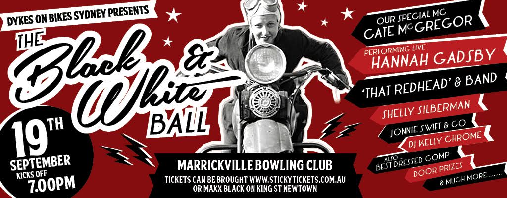 WHAT’S ON (Sydney): Dykes on Bikes Black & White Ball