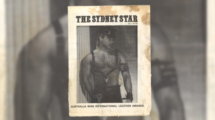 The Sydney Star (the former name of the Star Observer); vol.1, no.22 with the winner of the 1980 International Mr Leather Contest, Patrick Brookes, on the cover.