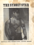 The Sydney Star (vol.1, no.22) with the Australian winner of the 1980 International Mr Leather Contest, Patrick Brookes, on the cover.