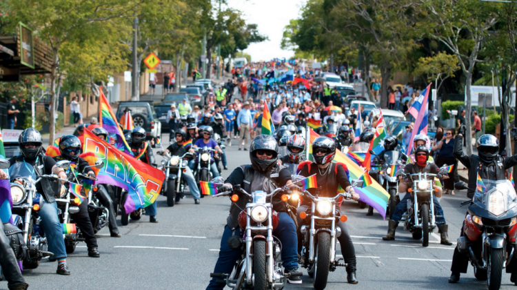 Brisbane Pride parade dykes on bikes western