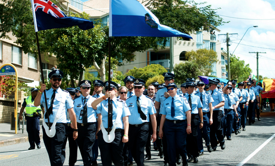 Queensland Police took part in Brisbane Pride parade for the first time ever. (PHOTO: David Alexander; Star Observer)