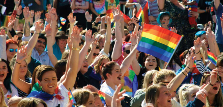 rally protest rainbow pride events march marriage young
