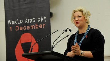 Victorian Health Minister Jill Hennessy at the World AIDS Day conference launch, Doherty Institute, Melbourne. (PHOTO: Andrew Henshaw; Supplied)