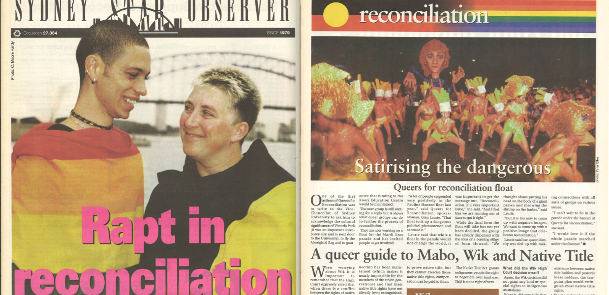 Throwback: Reconciliation on the front page