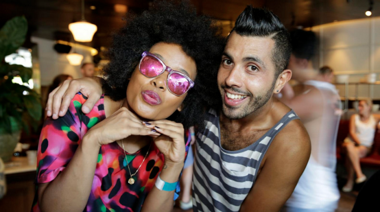 Faustina Agolley and Patrick Abboud at the 2016 Laneway party (PHOTO: Ann-Marie Calilhanna; Star Observer)
