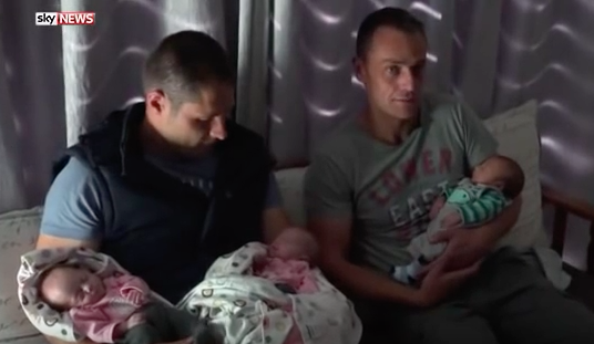 Gay couple father triplets with DNA from both men