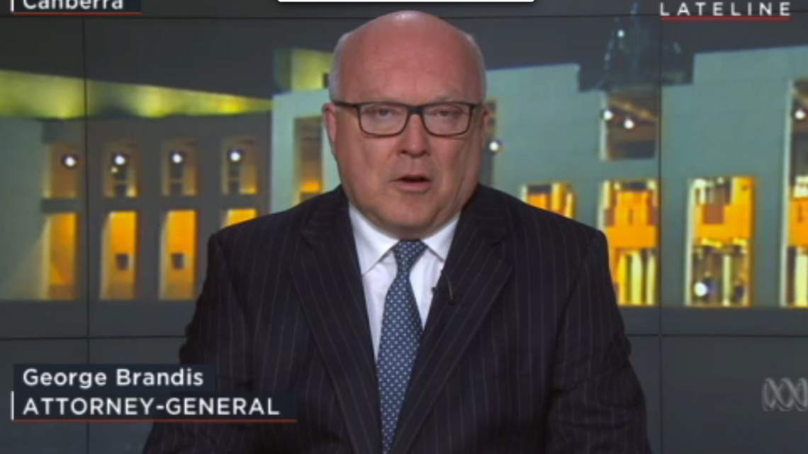Attorney-General George Brandis hopes the Labor Party will allow the plebiscite to move forward. Picture: ABC