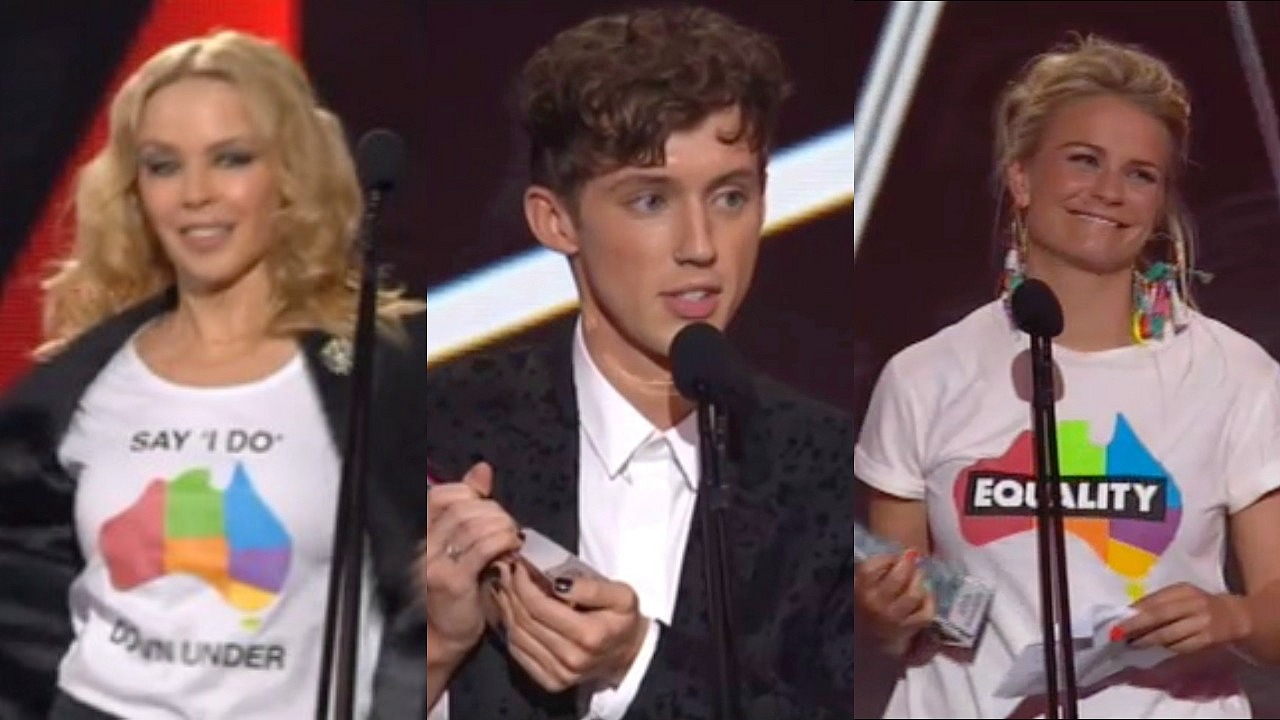 Aussie music icons use ARIA Awards to champion marriage equality