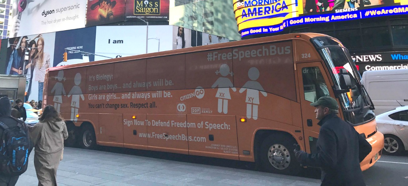 Anti-trans ‘hate bus’ touring the U.S.