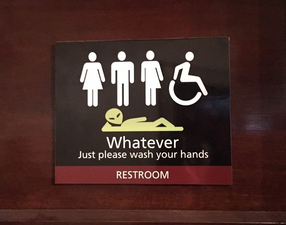 New Zealand theatre installs quirky inclusive bathroom signs