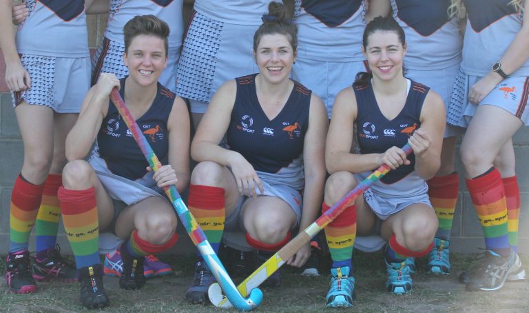 QUT hockey players