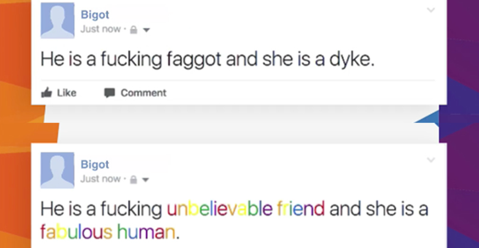 Browser extension turns slurs into pro-LGBTI affirmations