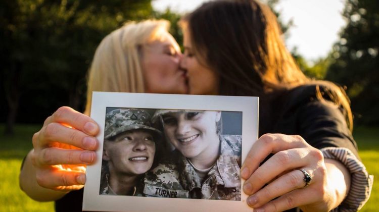 lesbian couple military