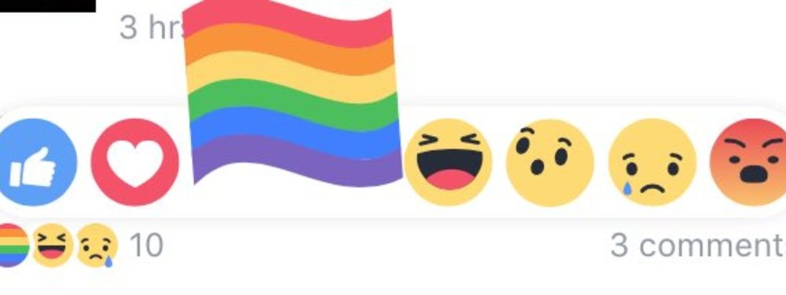 rainbow pride react facebook