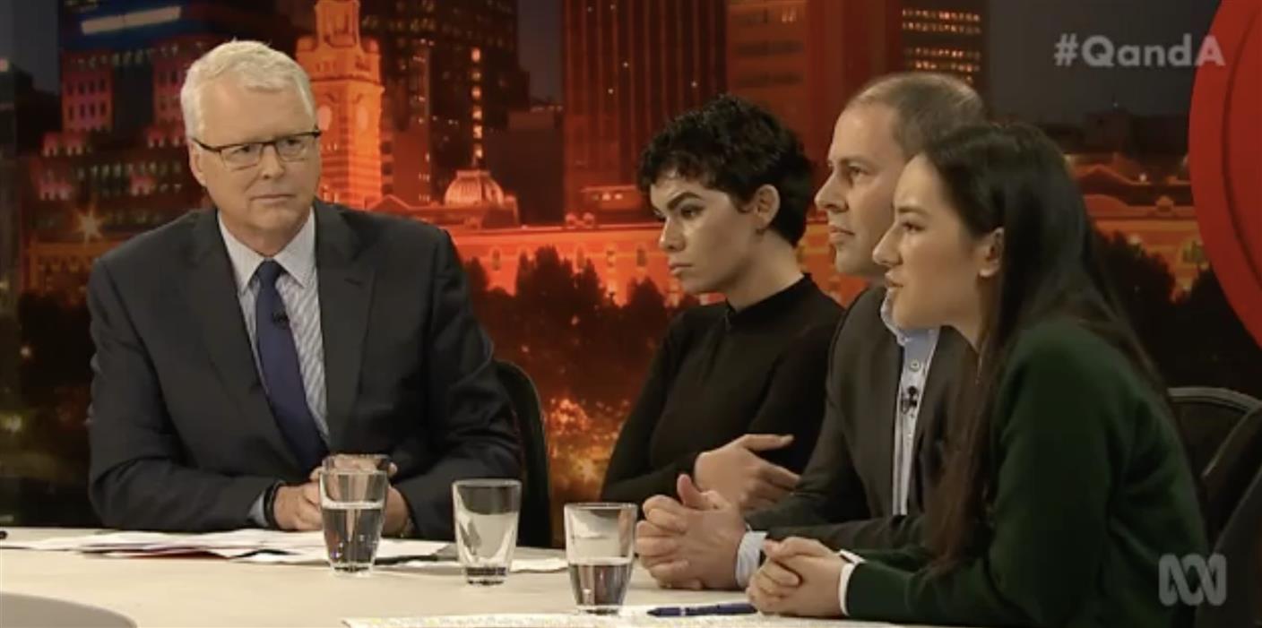 Students rip into politicians over marriage inequality on Q&A