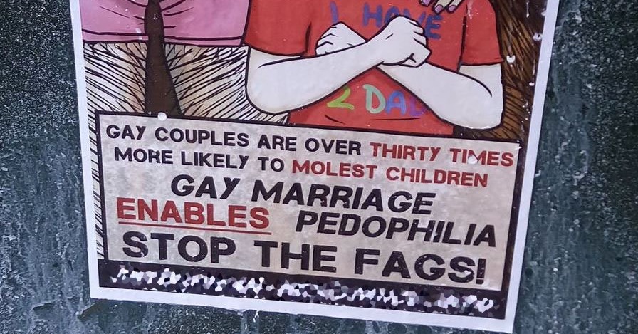 More homophobic posters made by Neo-Nazis spotted in Melbourne