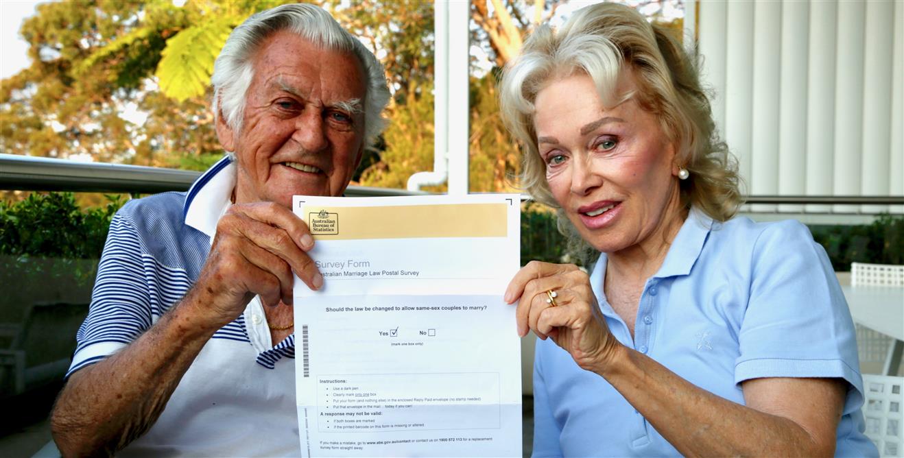 Former Prime Minister Bob Hawke votes ‘yes’ for marriage equality