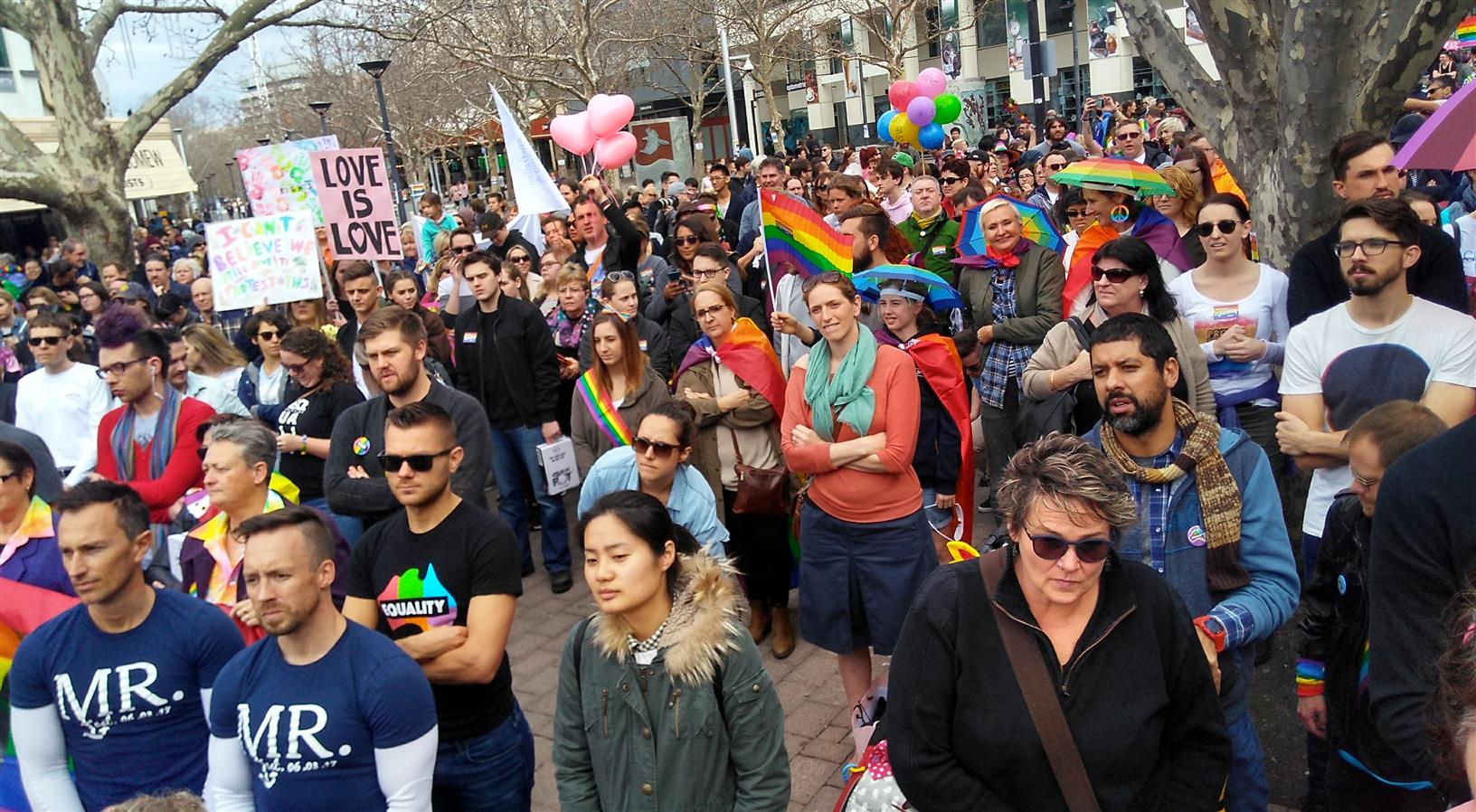Canberra’s marriage equality rally largest in city’s history
