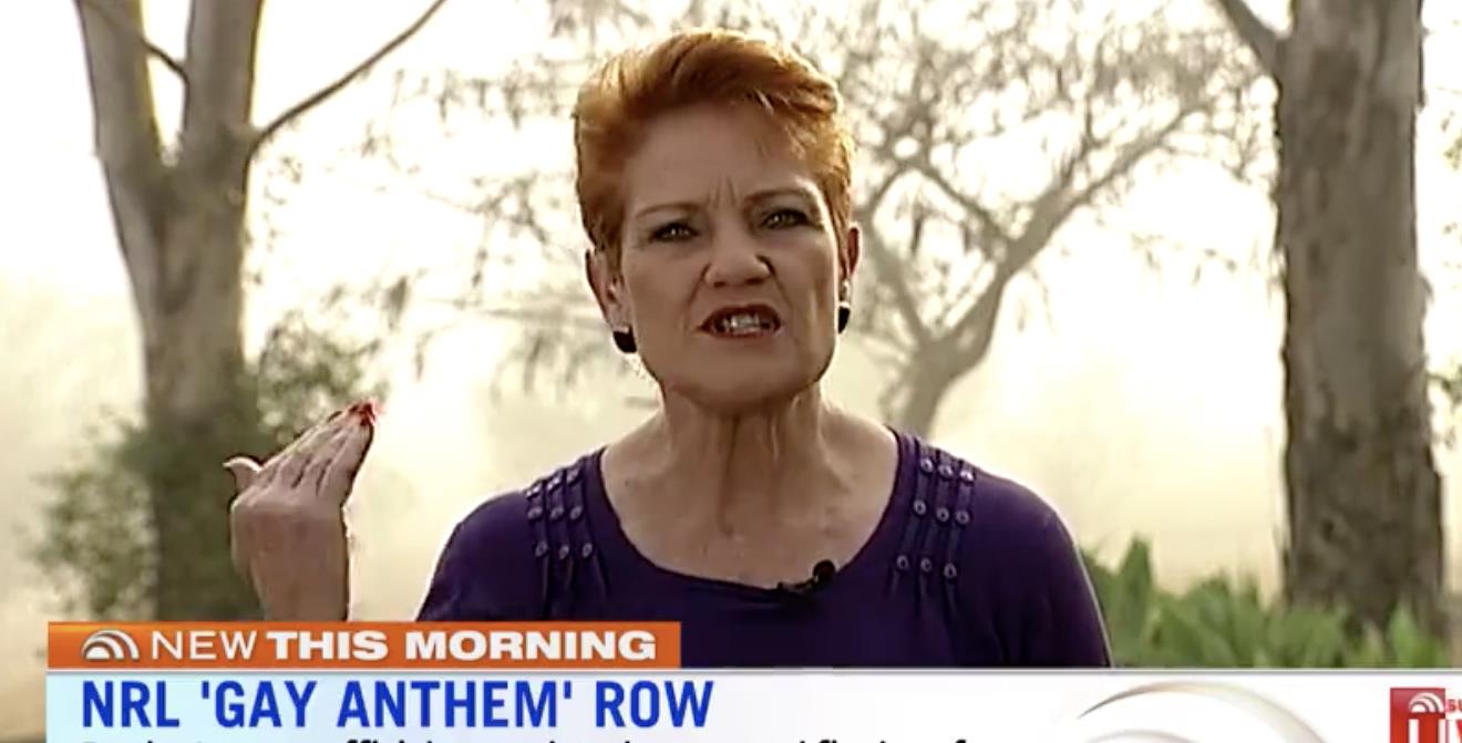 Pauline Hanson really doesn’t want Macklemore at the NRL grand final