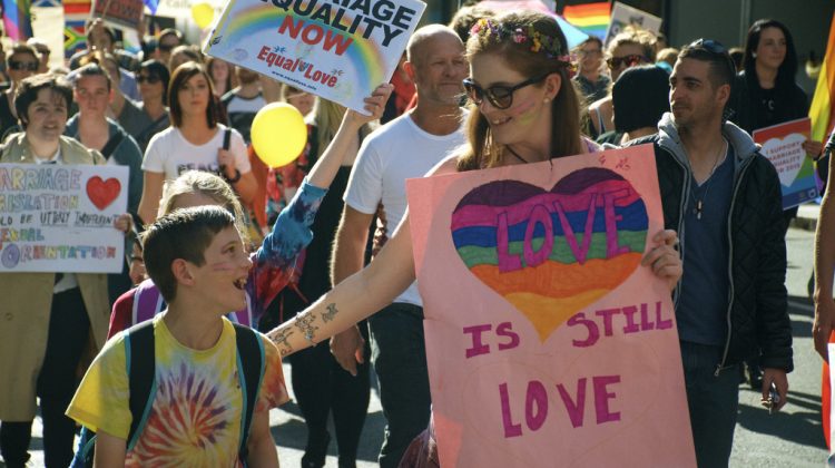 pride rally rainbow marriage equality celebrant