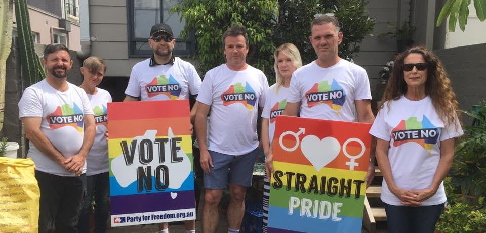 Roughly six ‘no’ voters tried to get a reaction from “those tolerant bigots” on Oxford St