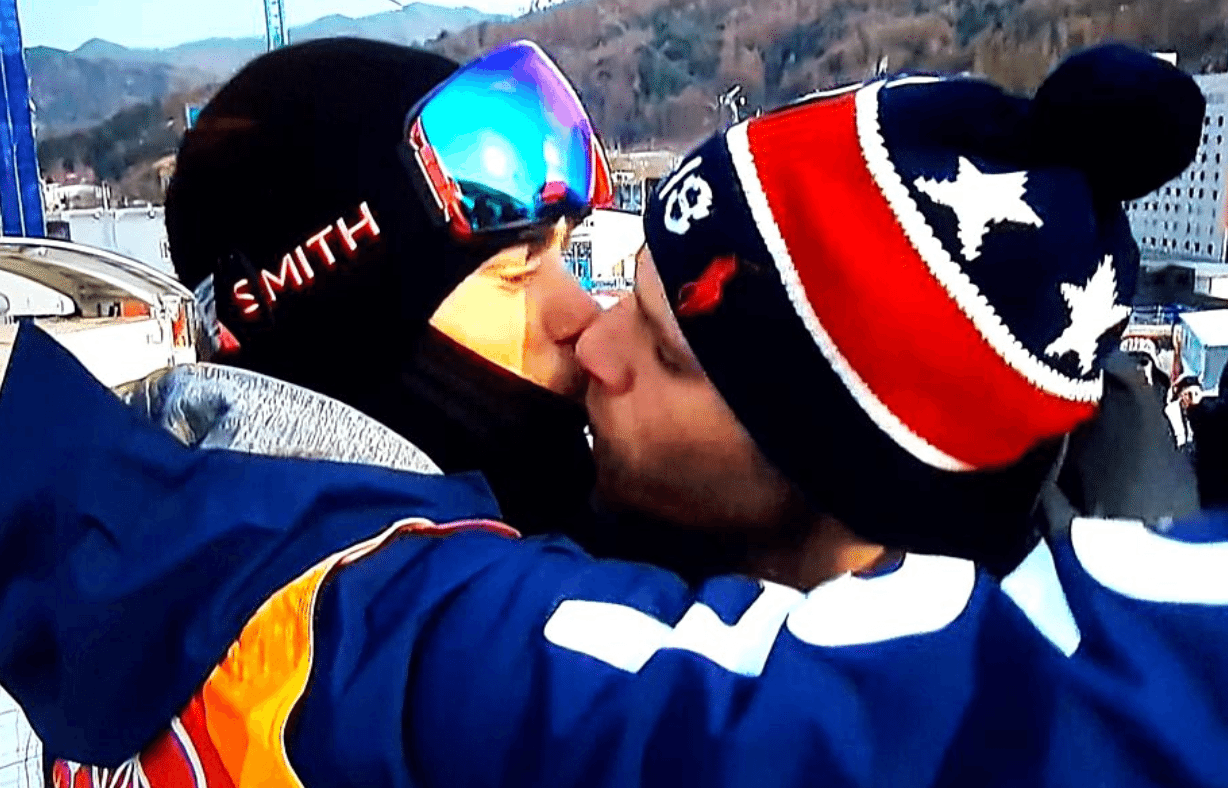 Gus Kenworthy makes Winter Olympics history after kissing partner on live television